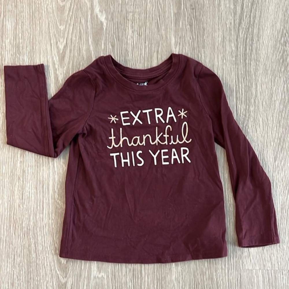 Cat & Jack Girls Thanksgiving Shirt Toddler 4T